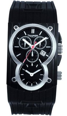 Chronograph Dual Time Black Rubber