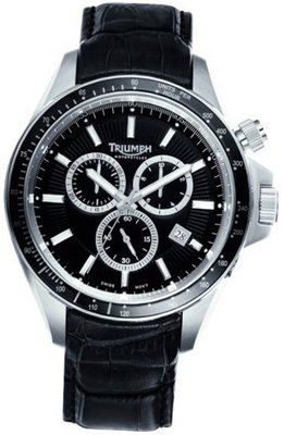 Triumph 3047-01 Motorcycles Black Chronograph
