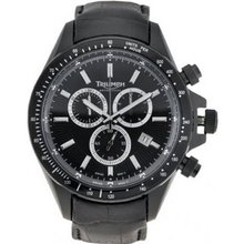 Triumph 3047-03 Motorcycles Black Chronograph