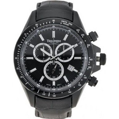 Triumph 3047-03 Motorcycles Black Chronograph