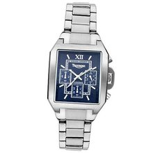 Triumph Motorcycles 3010-33 Square Silver Tone Blue Chronograph
