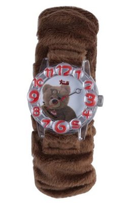 Trudi Kid's Fuzzy Band Teddy Bear , Brown