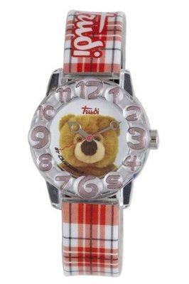 Trudi Kid's Teddy Bear , Checked White/Red