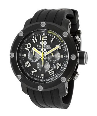 Chronograph Black Dial Black Silicone