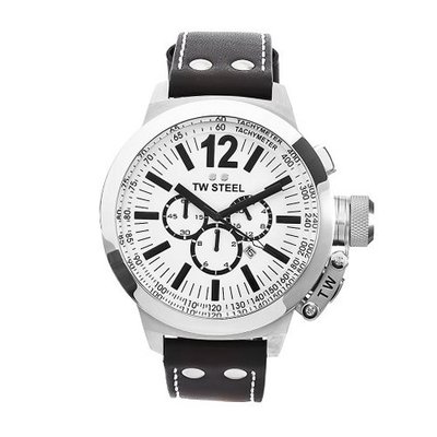 TW Steel CE1008 CEO Canteen Brown Leather White Chronograph Dial