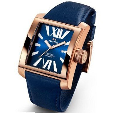 TW Steel CEO Goliath Blue Dial Dark Blue Leather Unisex CE3018
