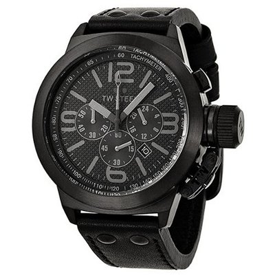 TW Steel Cool Chronograph Black Dial Black Leather TW843R