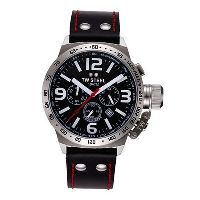 T.W. Steel Gents Stainless Steel Black Dial - TWS TW11