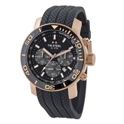 TW Steel Grandeur Black Dial 45mm Rose Gold-tone TW702