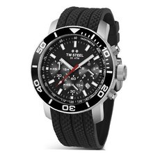 TW Steel Grandeur Black Dial 48mm Black Silicone Rubber TW701