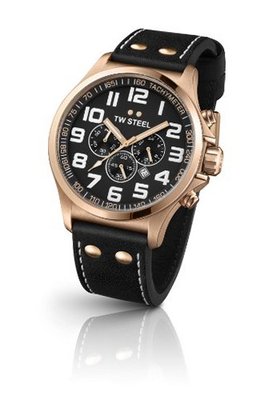 TW Steel Pilot Chronograph Rose Gold PVD TW418