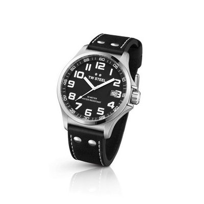 TW Steel Pilot TW408 Black Leather - 45 mm