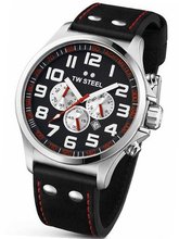 TW Steel Pilot TW415 Black Leather Chronograph - 48 mm