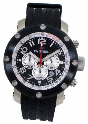 TW Steel Tech Black Dial Chronograph Black Rubber TW89