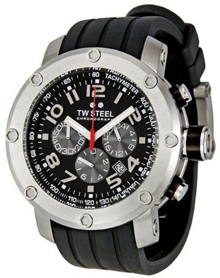 TW Steel TW120 Grandeur Tech Black Silicon Strap