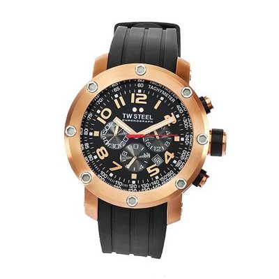 TW Steel TW130 Grandeur Tech Black Rubber Chronograph Dial