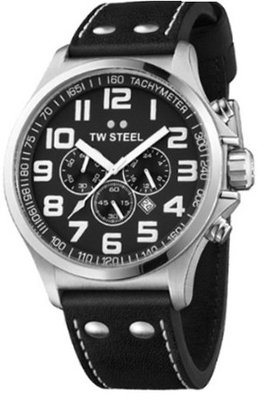 TW Steel TW412 Pilot Black Leather Chronograph - 45 mm