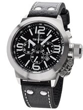TW Steel TW6 Canteen Brown Leather Black Chronograph Dial