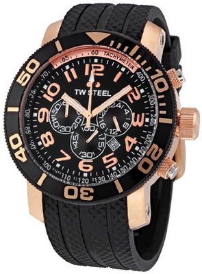 TW Steel TW92 Grandeur Diver Black Rubber Chronograph Dial