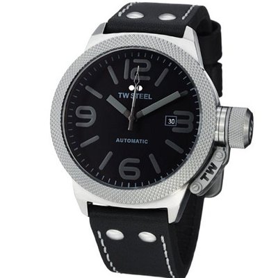 TW Steel TWA200 Canteen Black Leather Strap