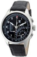 TX T3C194 Classic Linear Chronograph Stainless Steel Black Leather Strap