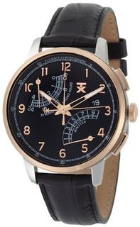 TX T3C196 Classic Fly-Back Chronograph Two-Tone Black Leather Strap