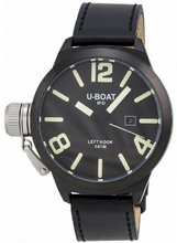 U-boat Left Hook IFO Black PVD Steel Quartz Black Dial Calendar 7248