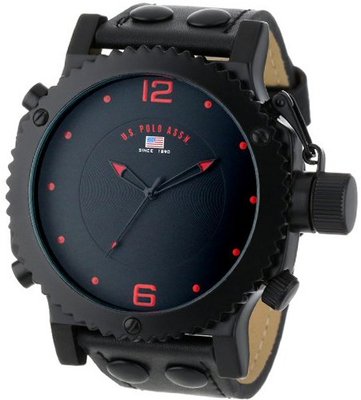 U.S. Polo Assn. Classic US4023 Black Analog Leather Strap