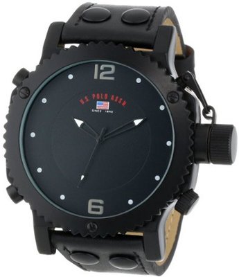 U.S. Polo Assn. Classic US4024 Black Analog Leather Strap