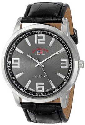 U.S. Polo Assn. Classic US5165 Black Dial Black Crocodile Strap