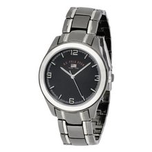 U.S. Polo Assn. Classic US8218EXL Black Dial Extra Long Gun Metal and Silver-Tone Bracelet