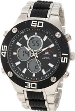 U.S. Polo Assn. Classic US8532 Silver-Tone and Black Analog-Digital