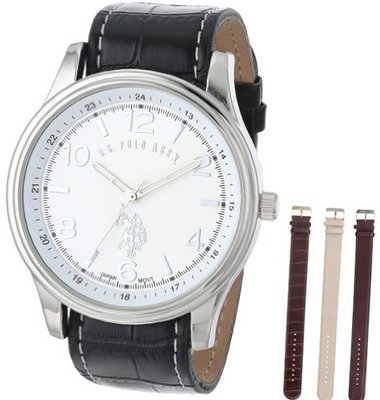 U.S. Polo Assn. Classic USC20114 Set with Three Interchangeable Slide-Through Straps