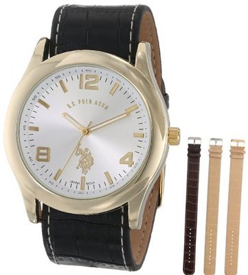 U.S. Polo Assn. Classic USC20117 Set with Three Interchangeable Slide-Through Straps