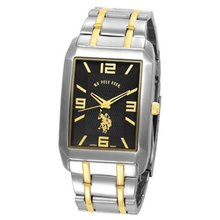 U.S. Polo Assn. Classic USC80004 Two-Tone Rectangular Black Dial Bracelet