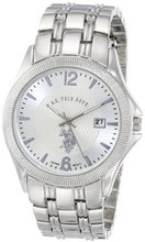 U.S. Polo Assn. Classic USC80008 Rimmed Bezel Silver Dial Bracelet