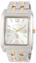 U.S. Polo Assn. Classic USC80019 Two-Tone Rectangular Silver Dial Bracelet