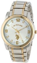 U.S. Polo Assn. Classic USC80031 Two-Tone Silver Dial Metal Link