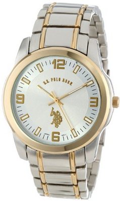 U.S. Polo Assn. Classic USC80031 Two-Tone Silver Dial Metal Link