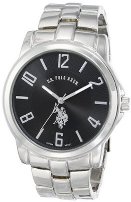 U.S. Polo Assn. Classic USC80041 Analogue Black Dial Metal Link