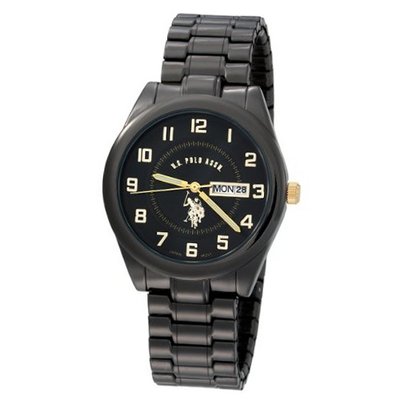 U.S. Polo Assn. Classic USC80048 Gun-Metal Analogue Black Dial Expansion