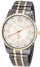 U.S. Polo Assn. Classic USC80170 Horseman Round Case Gun-metal/Gold-tone Expansion