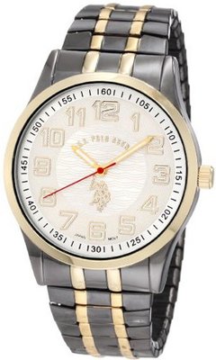 U.S. Polo Assn. Classic USC80170 Horseman Round Case Gun-metal/Gold-tone Expansion