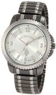 U.S. Polo Assn. Classic USC80189 Horseman Round Case Gun-metal/Silver-tone Expansion