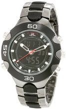 U.S. Polo Assn. Sport US8083 Gun Metal/Black Plastic Analog-Digital Sporty Bracelet