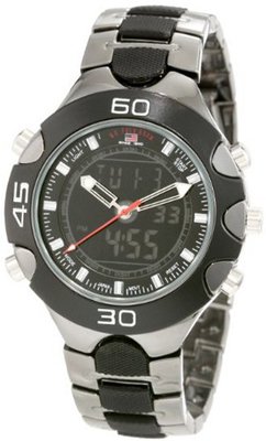 U.S. Polo Assn. Sport US8083 Gun Metal/Black Plastic Analog-Digital Sporty Bracelet