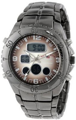 U.S. Polo Assn. Sport US8139 Gun Metal Analog-Digital Sporty Bracelet