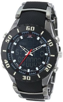 U.S. Polo Assn. Sport US8163 Analog-Digital Black Dial Gun Metal Bracelet