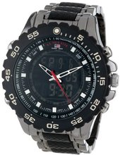 U.S. Polo Assn. Sport US8170 Black and Gunmetal Ana-Digi Bracelet