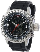 U.S. Polo Assn. Sport US9047 Analog-Digital Black Dial Black Rubber Strap